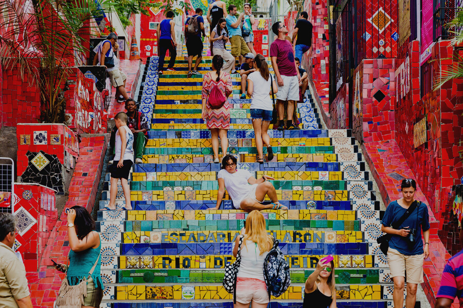 Selaron stairway in Rio de Janeiro, Brazil